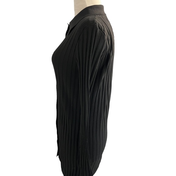 MNG MANGO BLACK CLASSIC LONG RIBBED CARDIGAN SWEATER TOP small - Picture 4 of 7